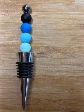 Blue & Black Wine Stopper